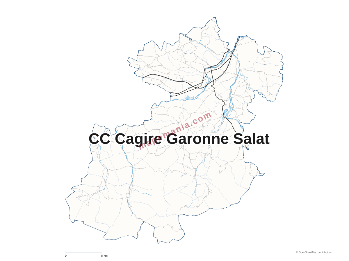 Carte de CC Cagire Garonne Salat à personnaliser