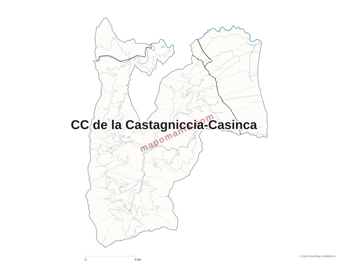 Carte de CC de la Castagniccia-Casinca à personnaliser