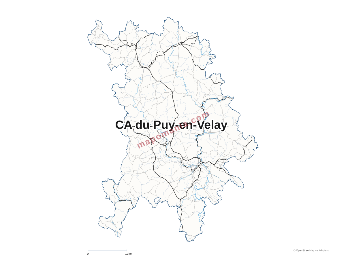 Carte de CA du Puy-en-Velay à personnaliser