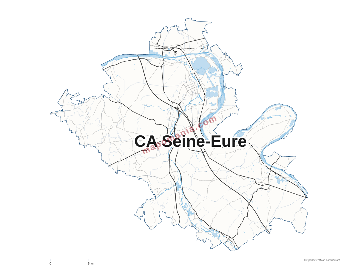 Carte de CA Seine-Eure à personnaliser