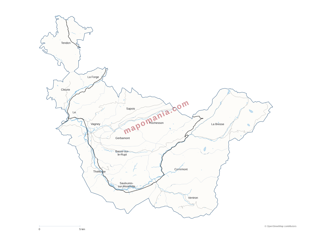Carte de CC des Hautes Vosges à personnaliser