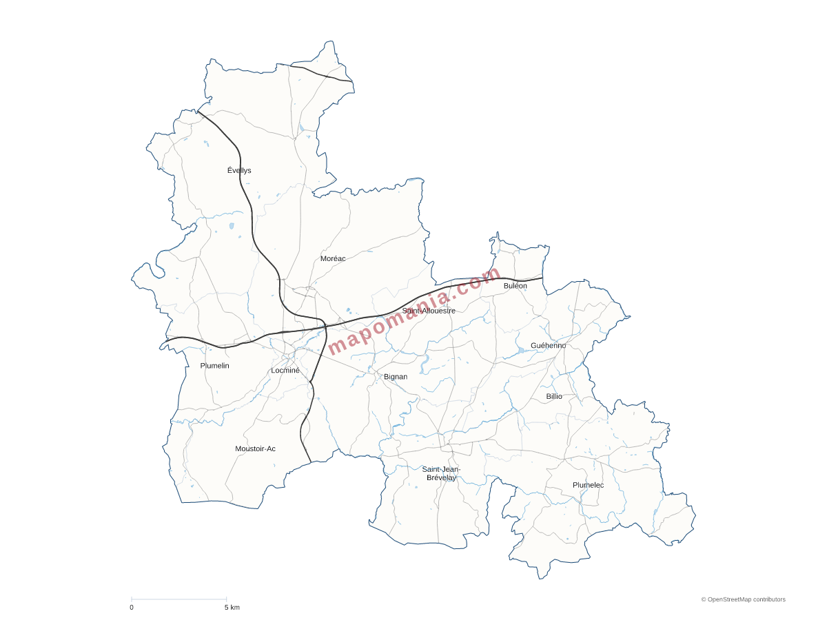 Carte de CC Centre Morbihan Communauté à personnaliser