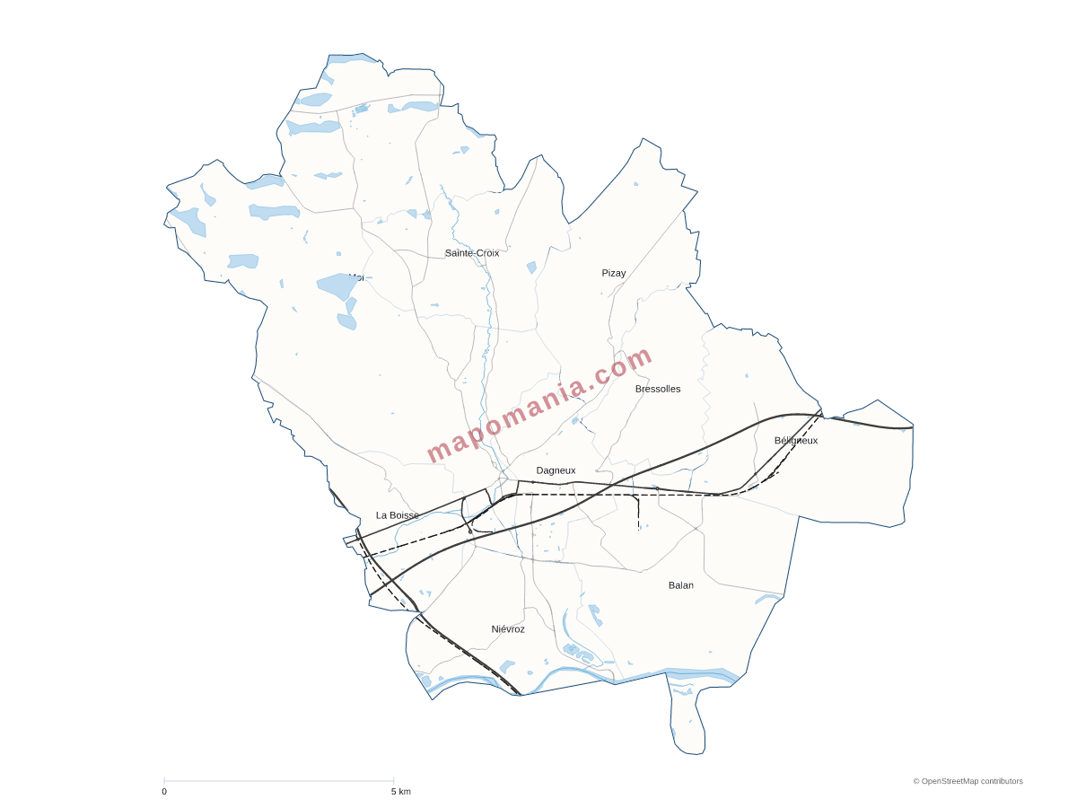 Carte de CC de la Côtière à Montluel à personnaliser