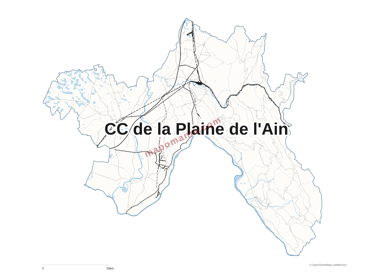 Carte de CC de la Plaine de l'Ain à personnaliser