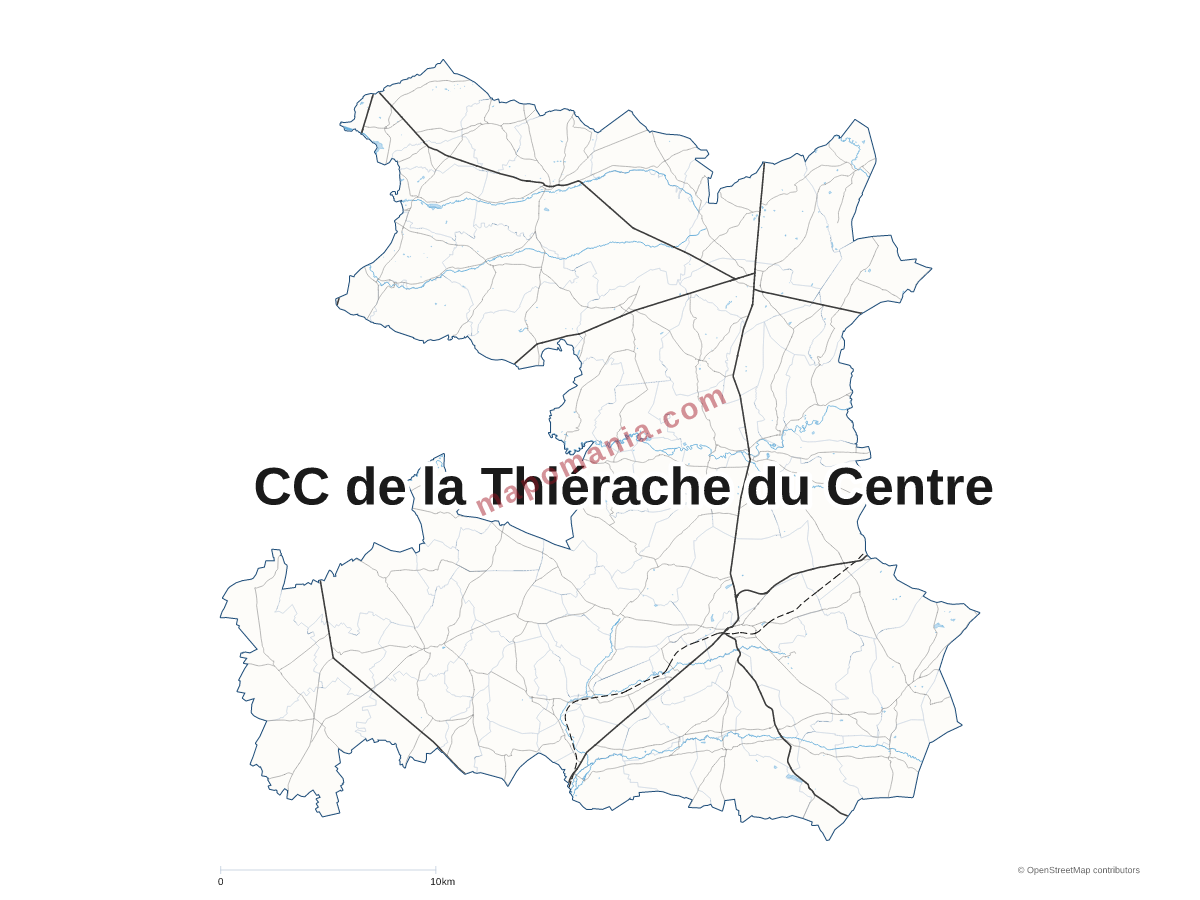 Carte de CC de la Thiérache du Centre à personnaliser