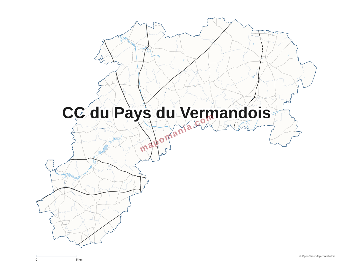 Carte de CC du Pays du Vermandois à personnaliser