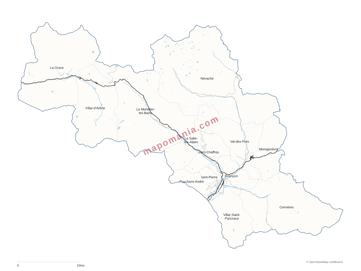 Carte de CC du Briançonnais à personnaliser