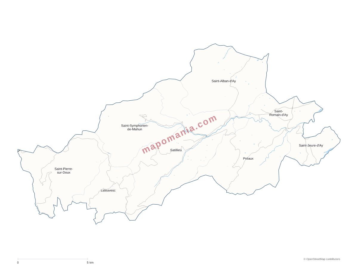 Carte de CC du Val d'Ay à personnaliser