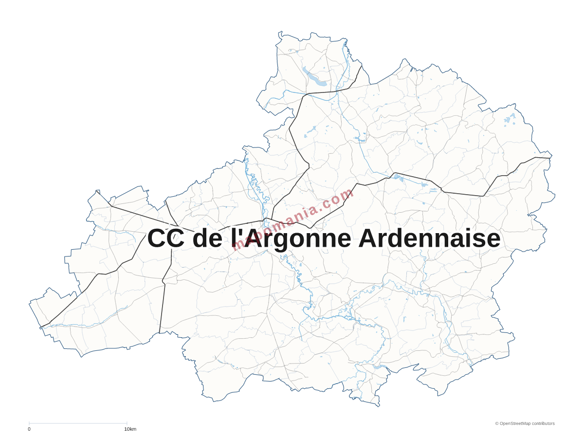 Carte de CC de l'Argonne Ardennaise à personnaliser