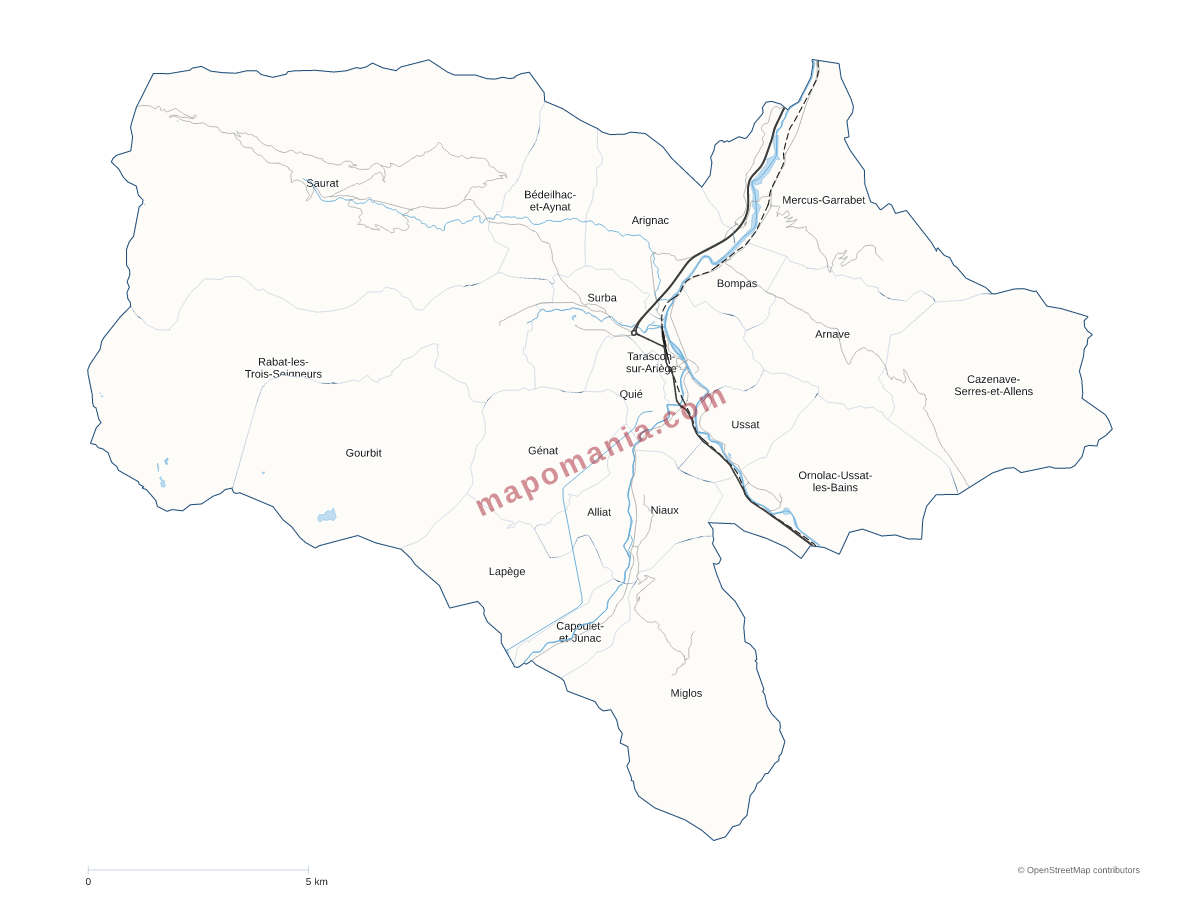 Carte de CC du Pays de Tarascon à personnaliser
