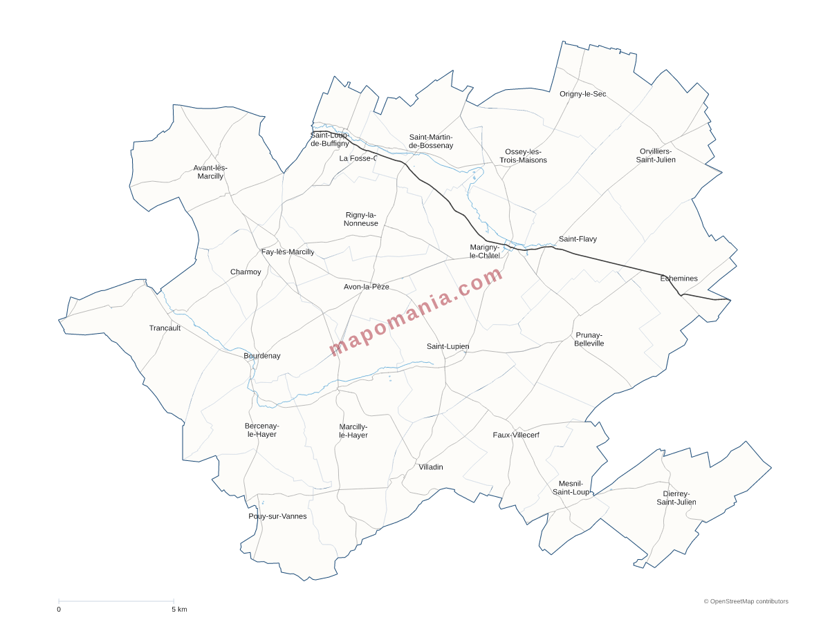 Carte de CC de l'Orvin et de l'Ardusson à personnaliser