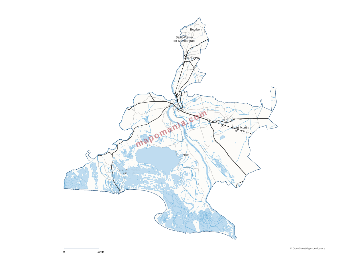 Carte de CA d'Arles-Crau-Camargue-Montagnette à personnaliser