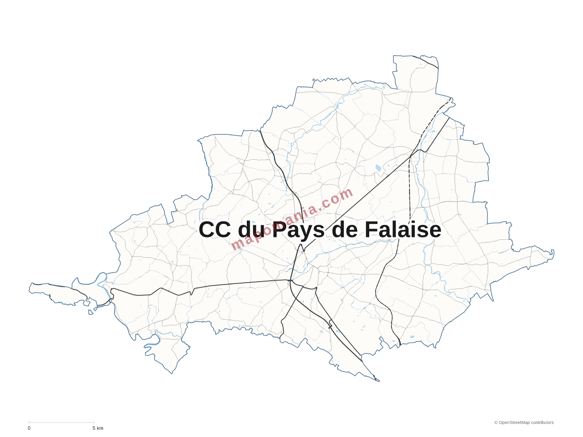 Carte de CC du Pays de Falaise à personnaliser