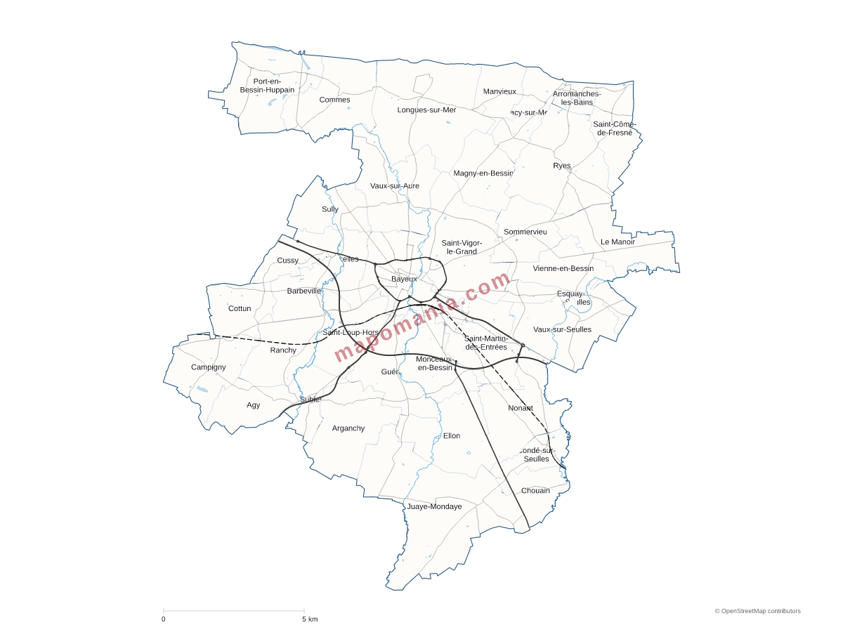 Carte de CC de Bayeux Intercom à personnaliser