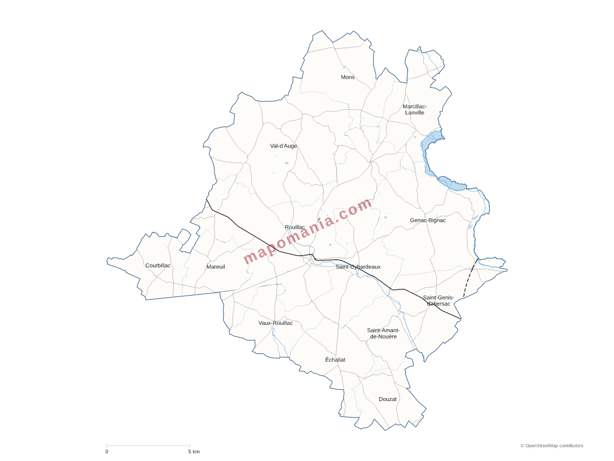 Carte de CC du Rouillacais à personnaliser