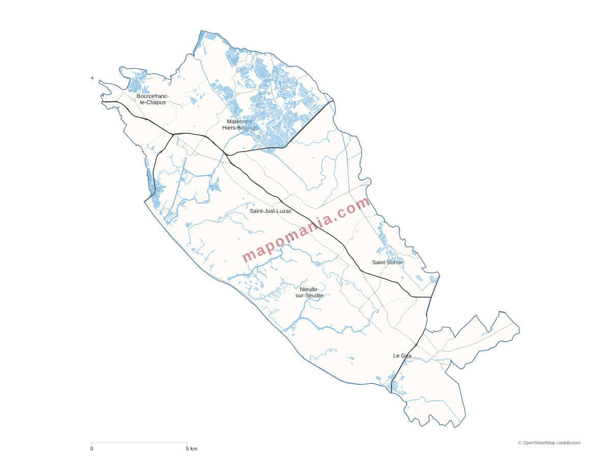 Carte de CC du Bassin de Marennes à personnaliser