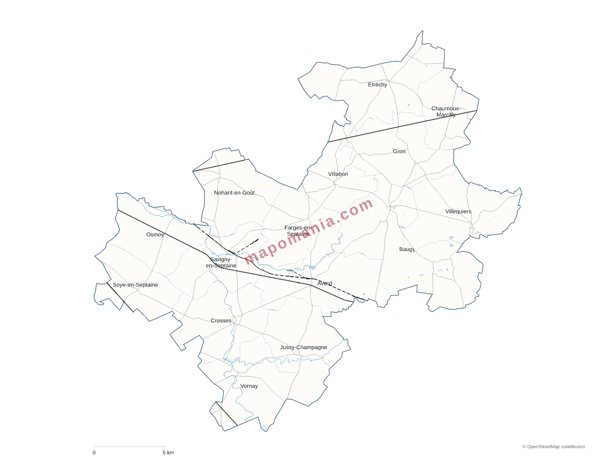 Carte de CC la Septaine à personnaliser