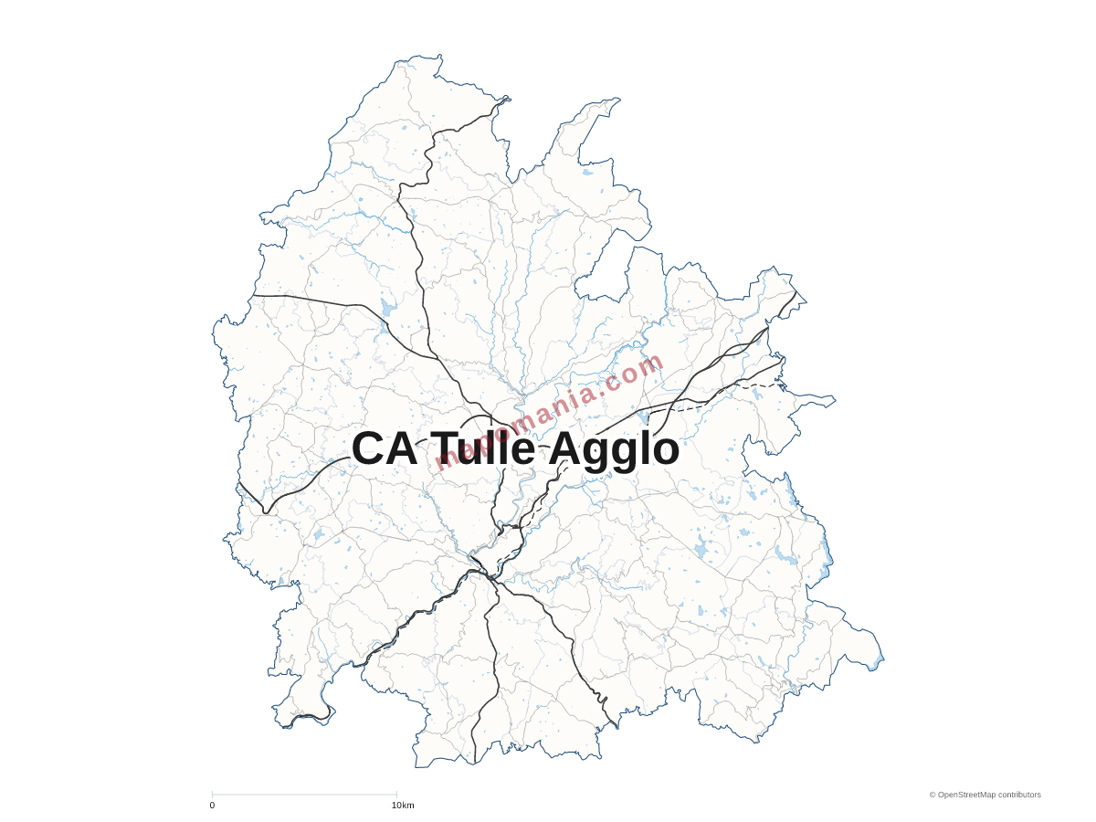 Carte de CA Tulle Agglo à personnaliser