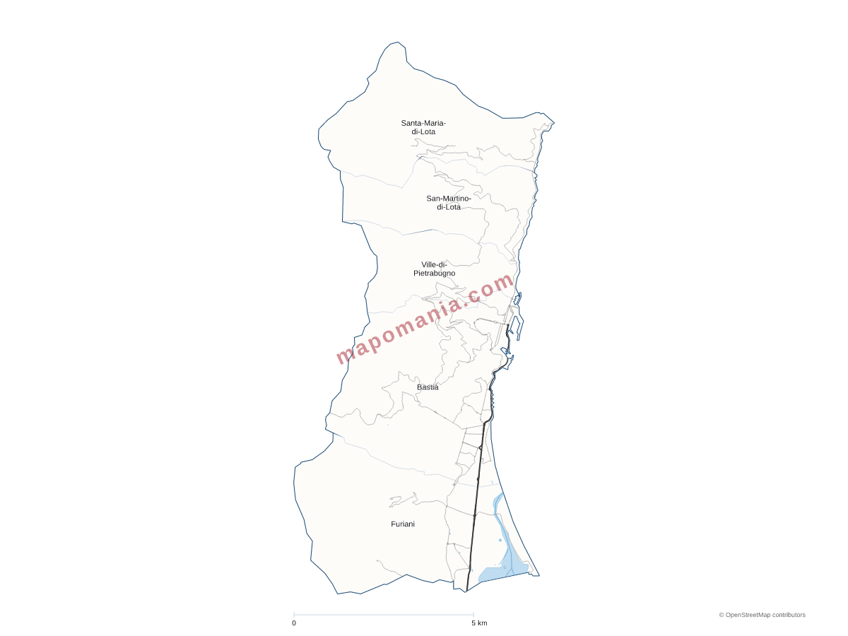 Carte de CA de Bastia à personnaliser