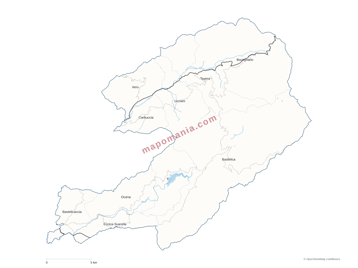 Carte de CC Celavu-Prunelli à personnaliser