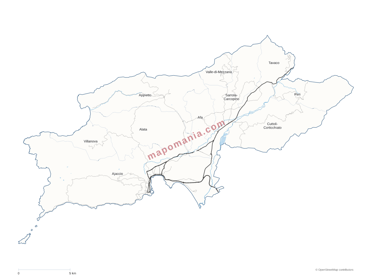 Carte de CA du Pays Ajaccien à personnaliser