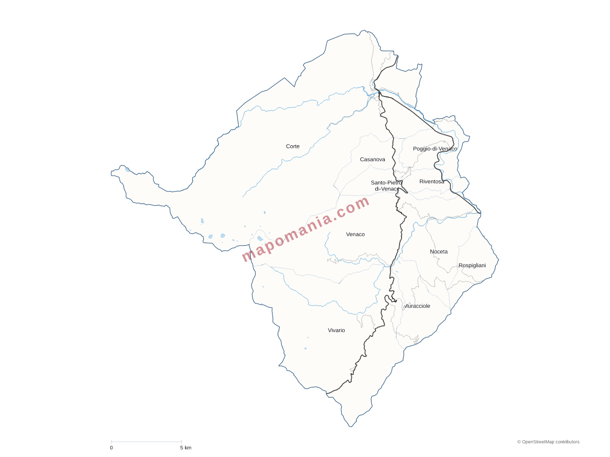 Carte de CC du Centre Corse à personnaliser