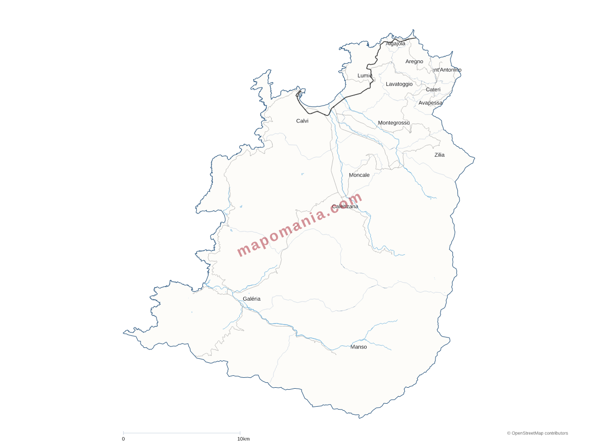 Carte de CC de Calvi Balagne à personnaliser