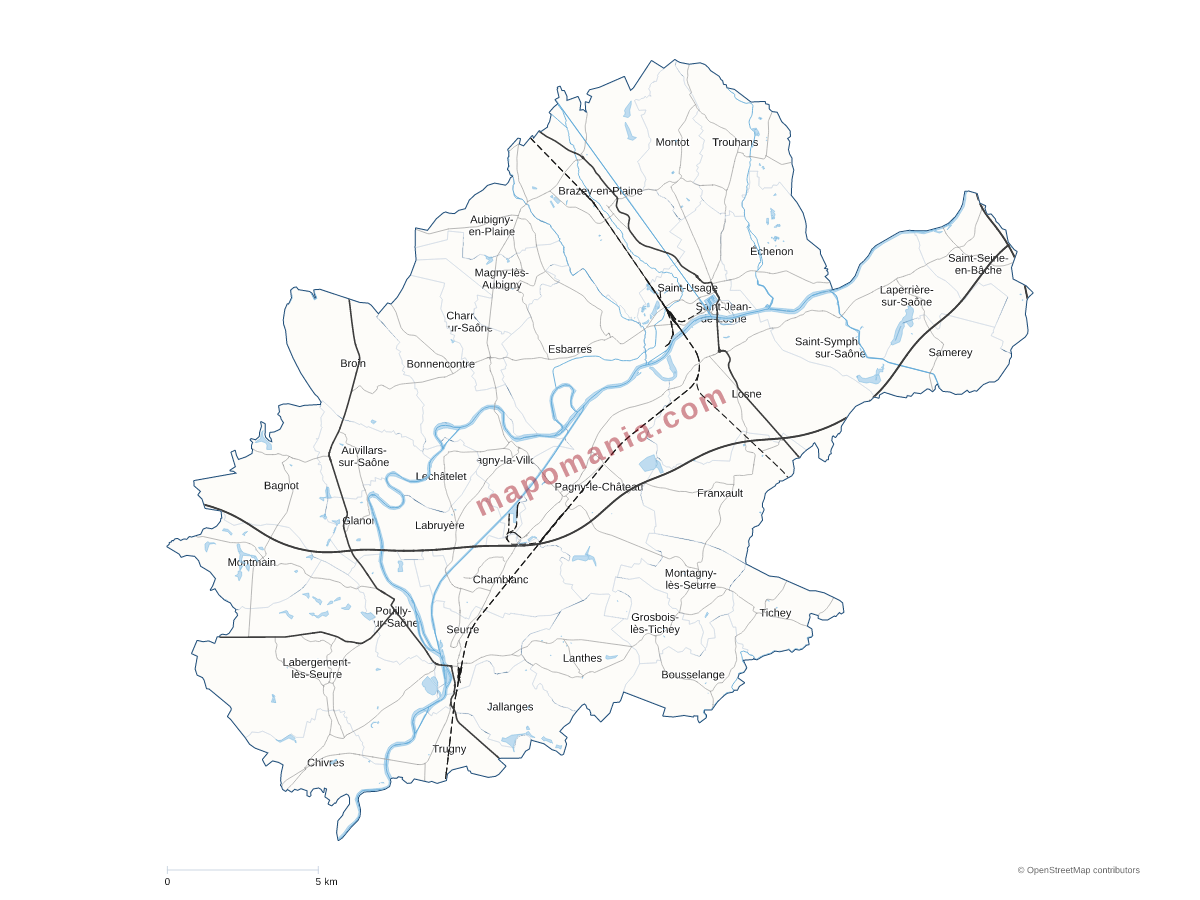 Carte de CC Rives de Saône à personnaliser