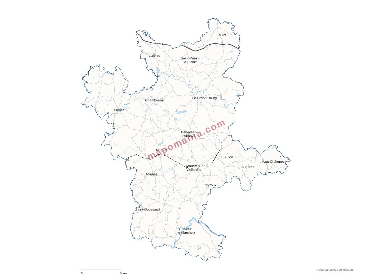 Carte de CC de Bénévent Grand Bourg à personnaliser