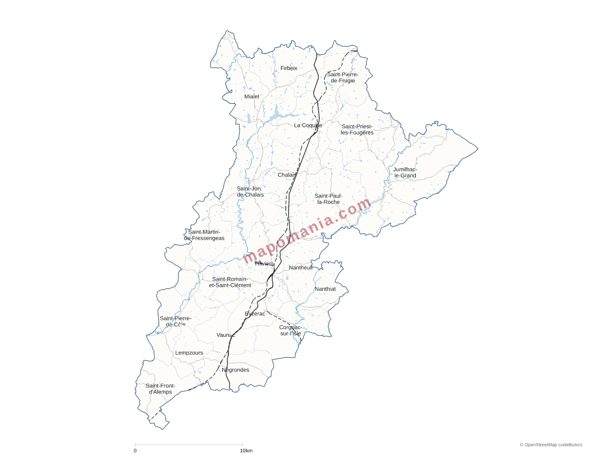 Carte de CC Périgord-Limousin à personnaliser