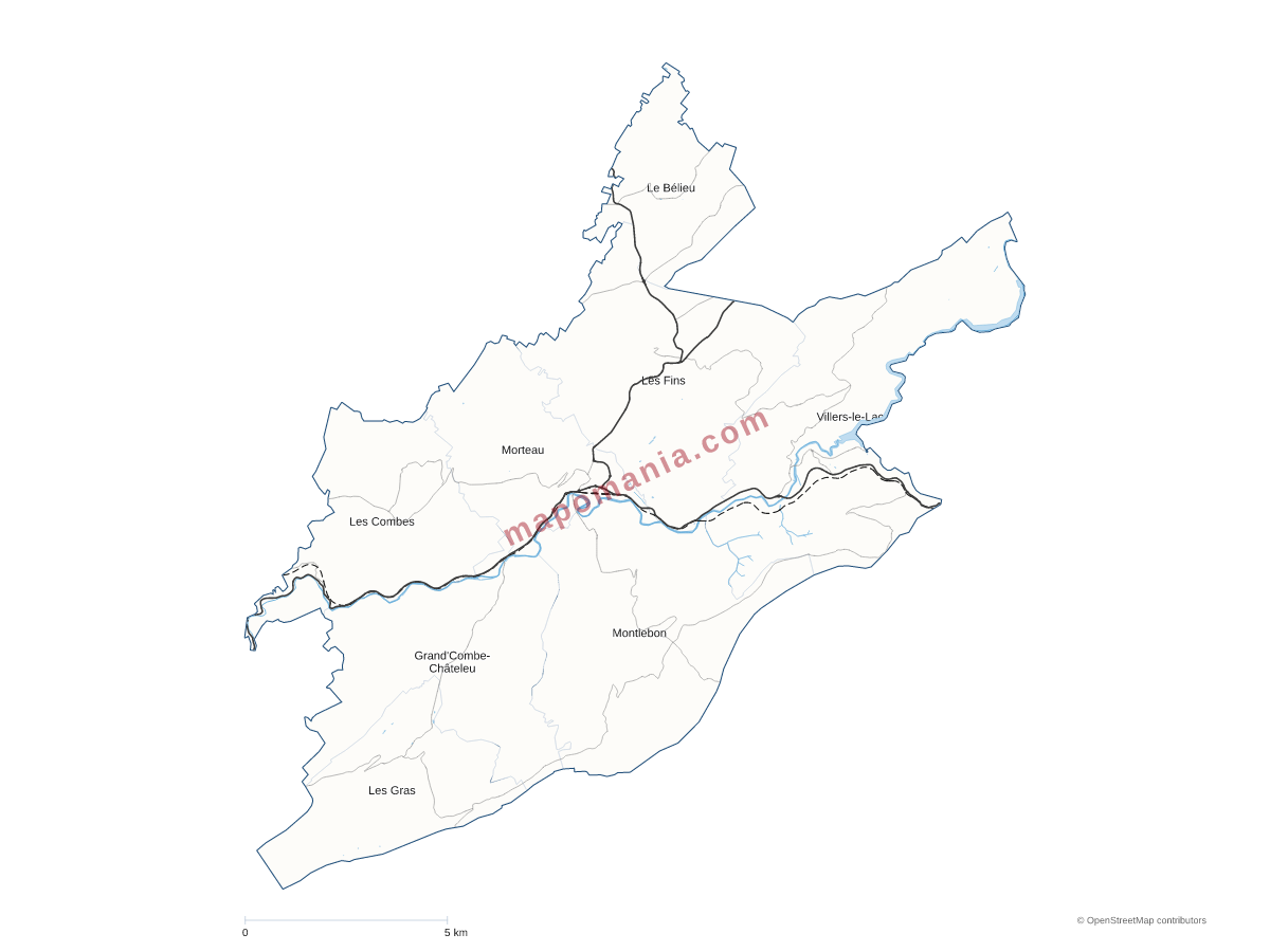 Carte de CC du Val de Morteau à personnaliser