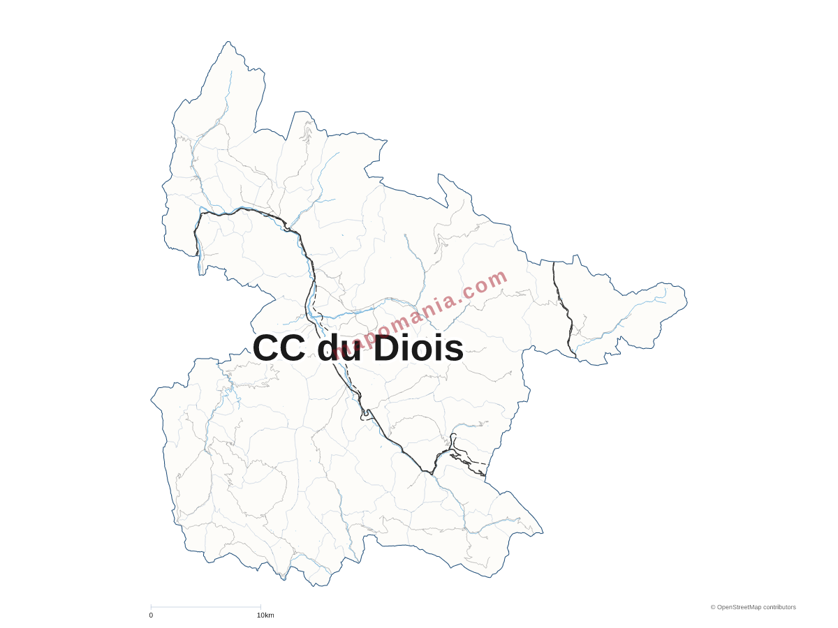 Carte de CC du Diois à personnaliser