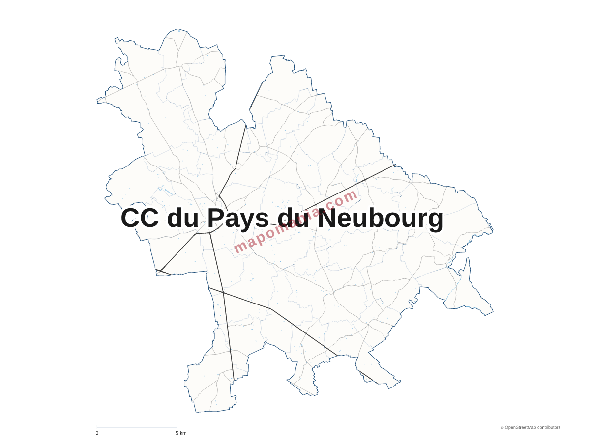 Carte de CC du Pays du Neubourg à personnaliser