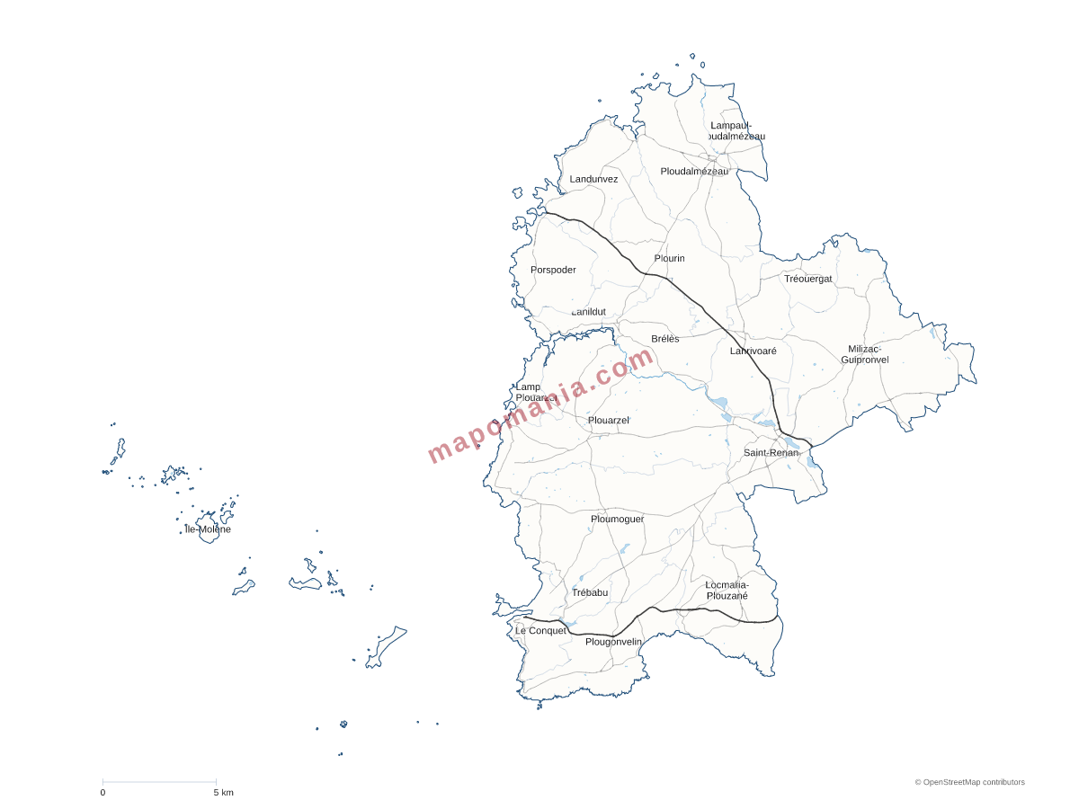 Carte de CC du Pays d'Iroise à personnaliser