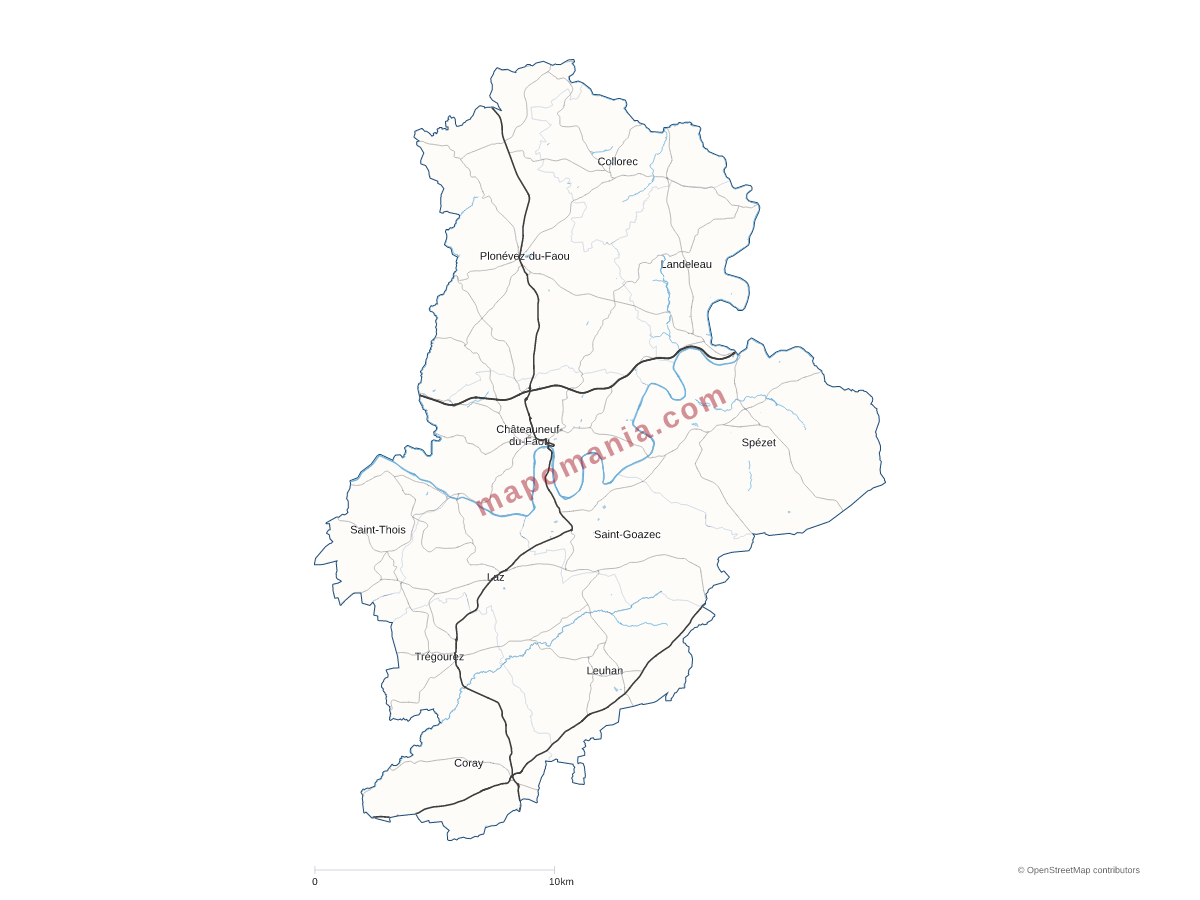 Carte de CC de Haute Cornouaille à personnaliser