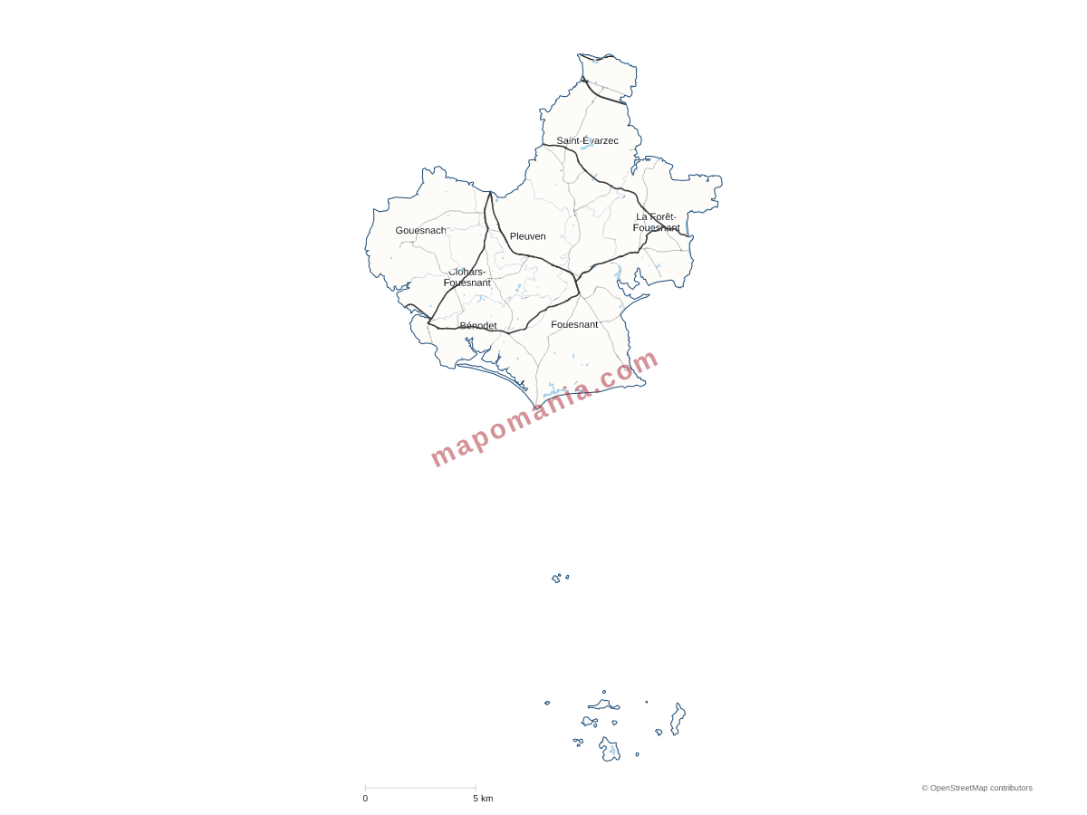 Carte de CC du Pays Fouesnantais à personnaliser