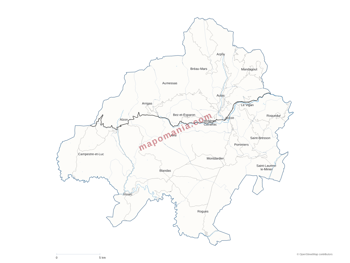Carte de CC du Pays Viganais à personnaliser