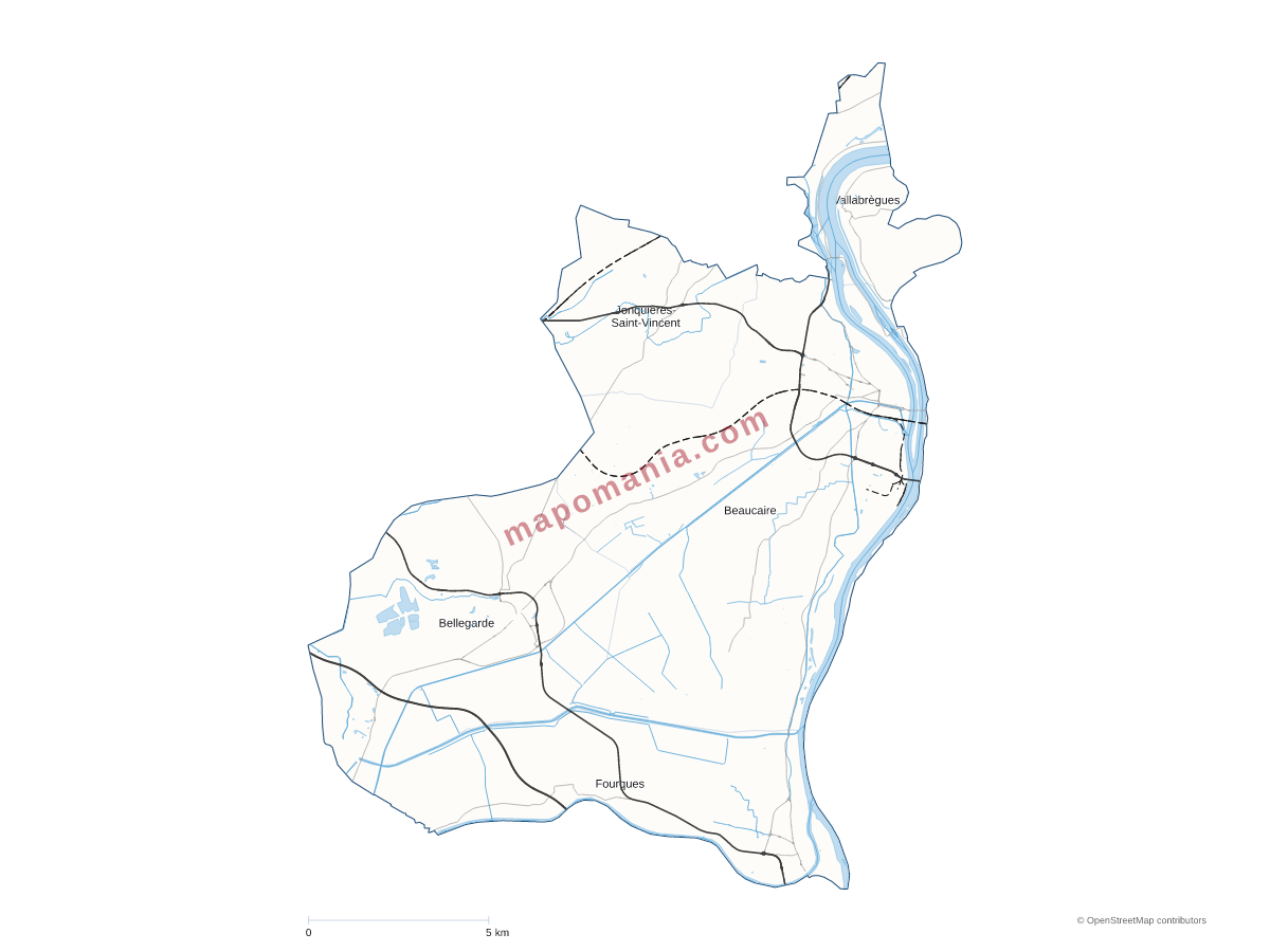 Carte de CC Beaucaire Terre d'Argence à personnaliser