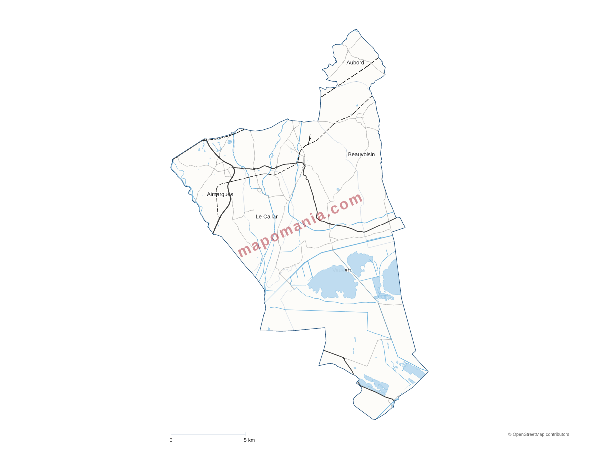 Carte de CC de Petite Camargue à personnaliser