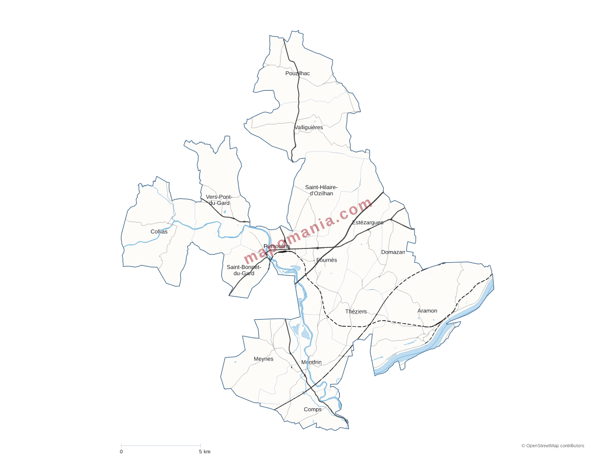 Carte de CC du Pont du Gard à personnaliser