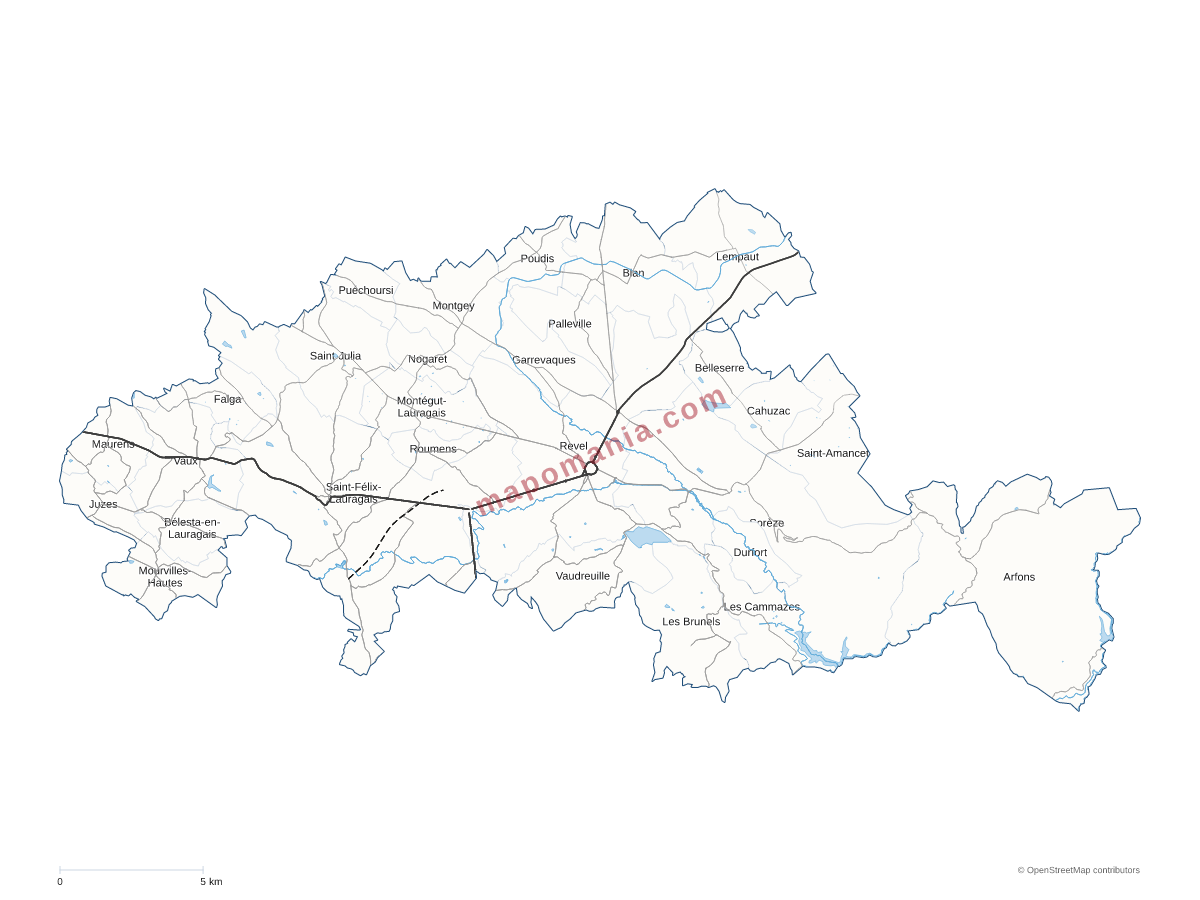 Carte de CC Aux sources du Canal du Midi à personnaliser