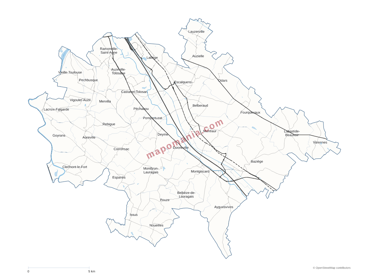 Carte de CA du Sicoval à personnaliser