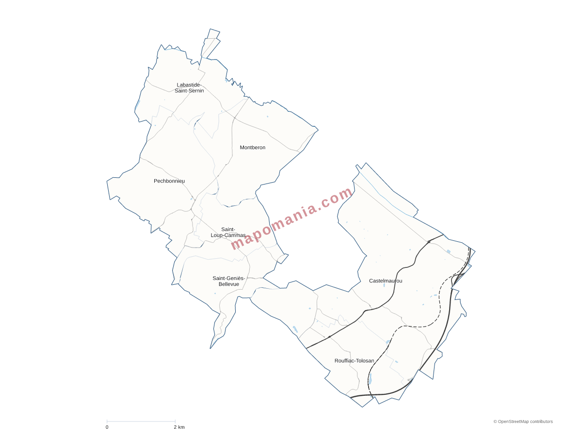 Carte de CC des Coteaux Bellevue à personnaliser