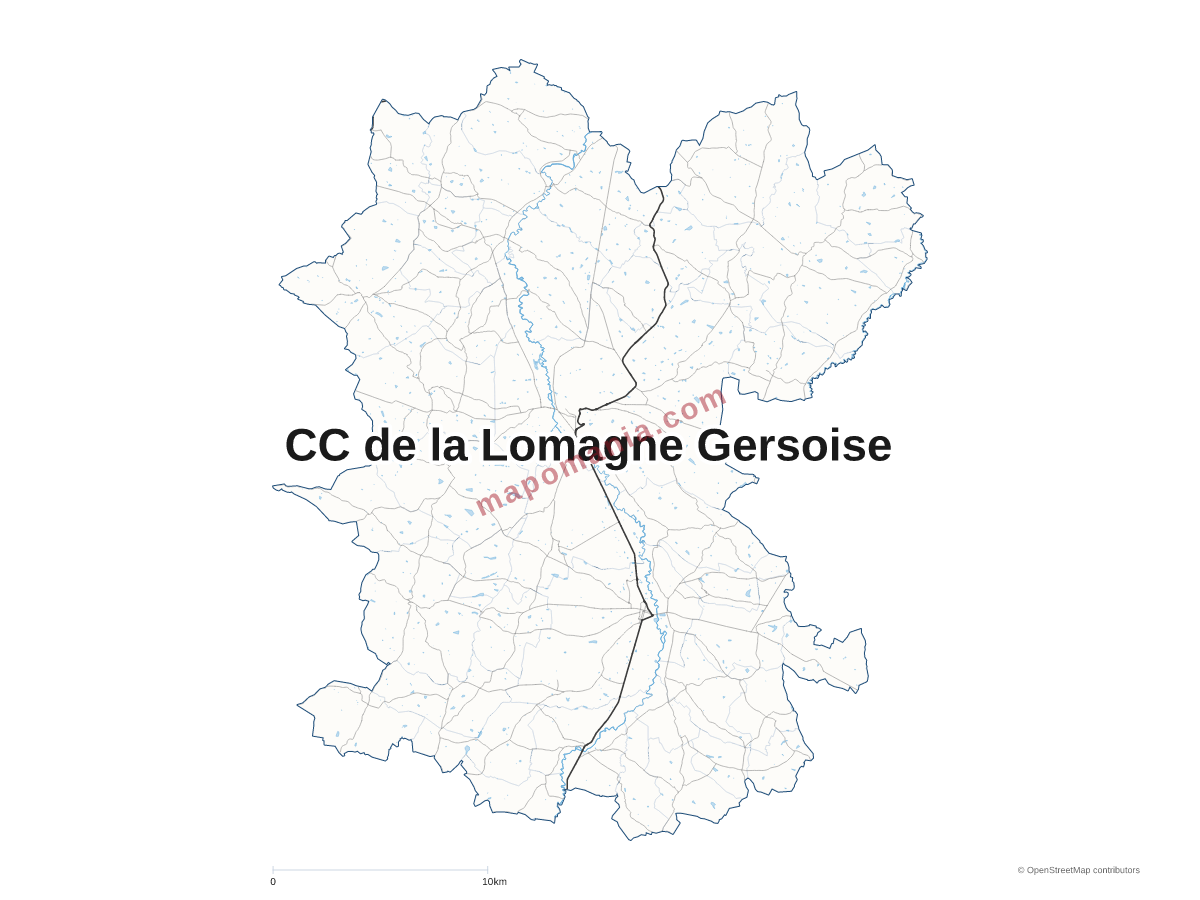 Carte de CC de la Lomagne Gersoise à personnaliser
