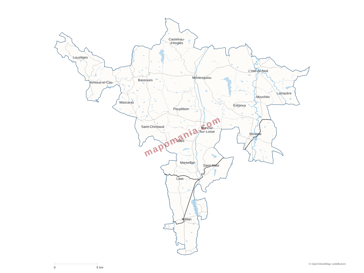 Carte de CC Coeur d'Astarac en Gascogne à personnaliser