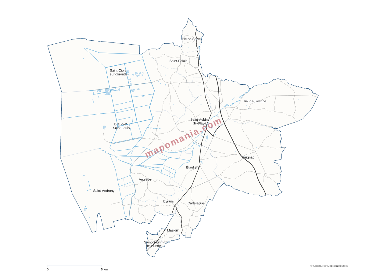 Carte de CC de l'Estuaire à personnaliser