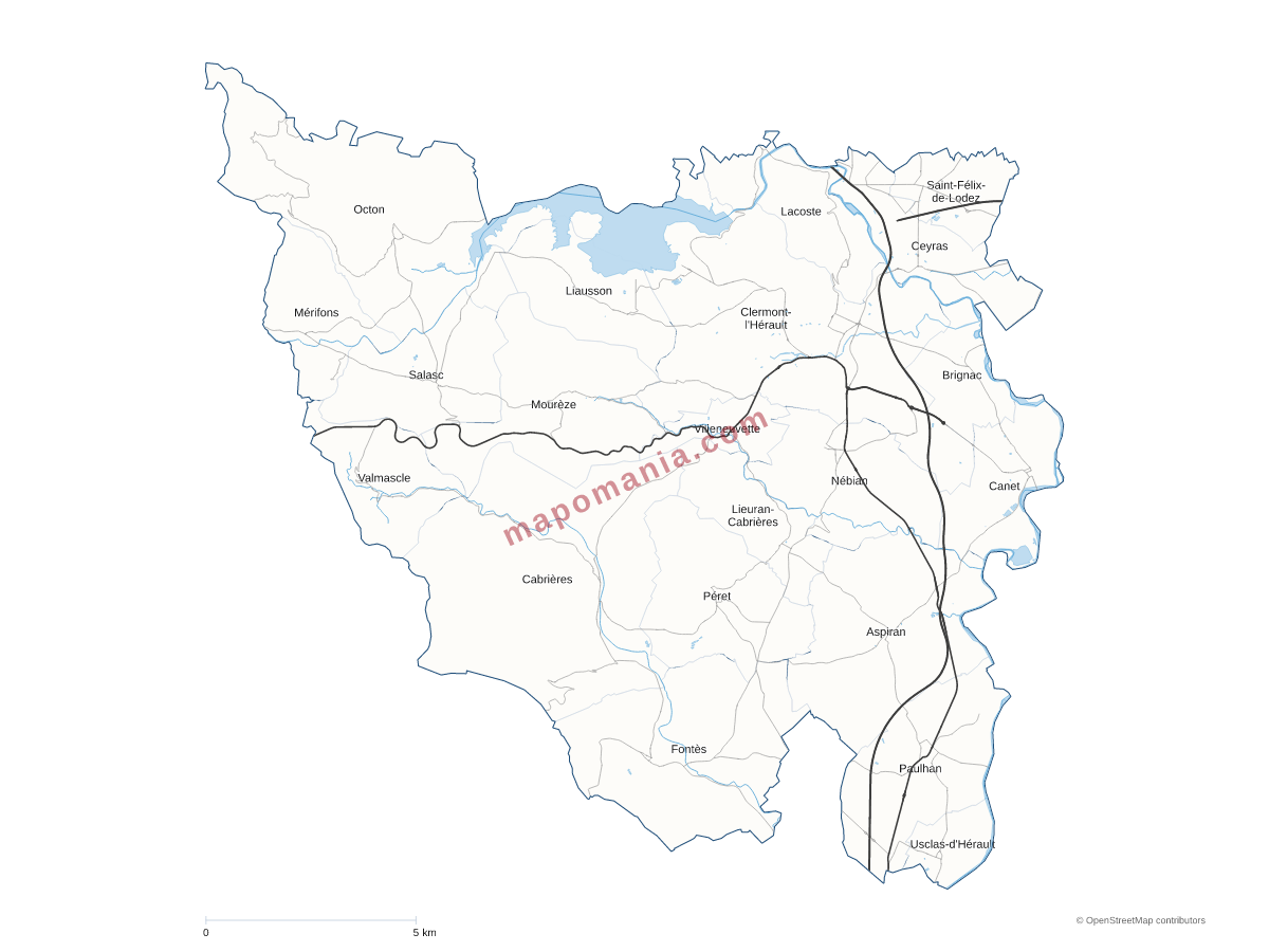 Carte de CC du Clermontais à personnaliser