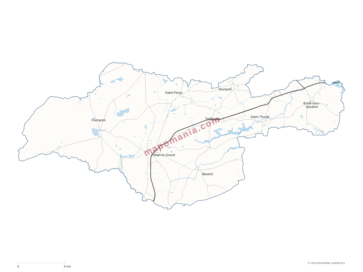 Carte de CC Brocéliande Communauté à personnaliser