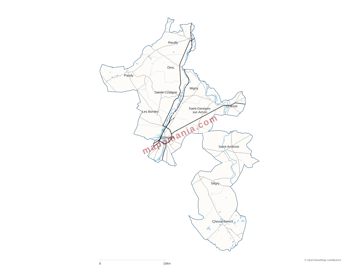 Carte de CC du Pays d'Issoudun à personnaliser