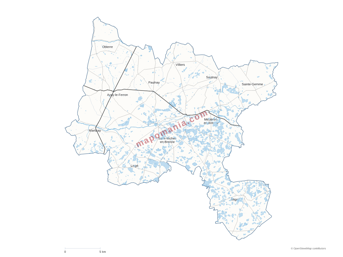 Carte de CC Coeur de Brenne à personnaliser